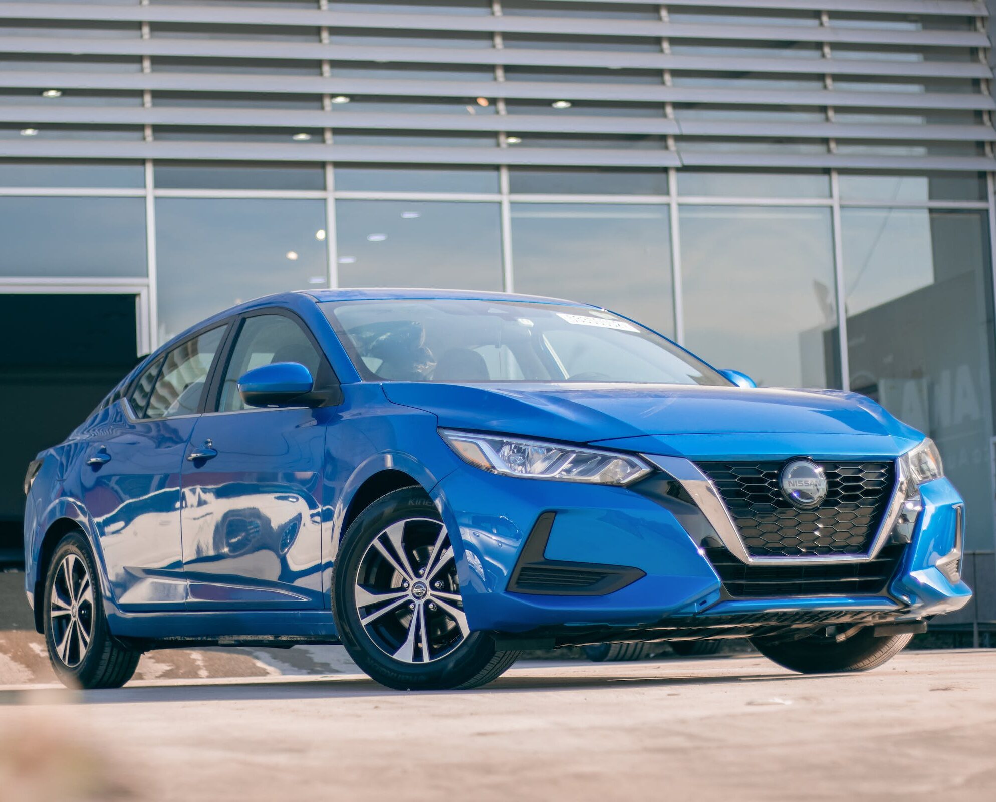 Photograph of a Blue Nissan Sentra Car